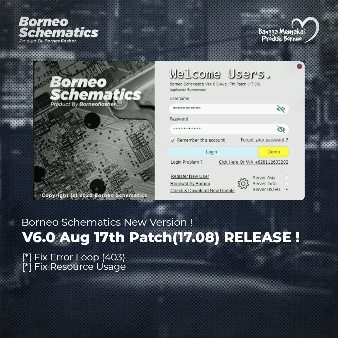UPDATE BORNEO SCHEMATICS VERSION 6.0 V6.0 Aug 17th Patch(17